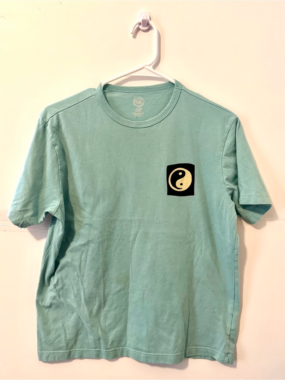 wonder nation Fresh Mint Short-Sleeve Tee with Yin-Yang Patch